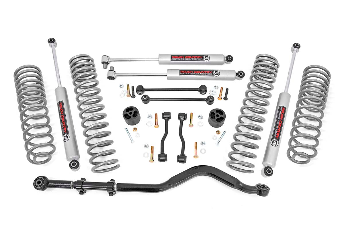 Rough Country Jeep Gladiator 3.5 Inch Jeep Suspension Lift Kit Coil Springs N3 Shocks For 20-Pres Jeep Gladiator