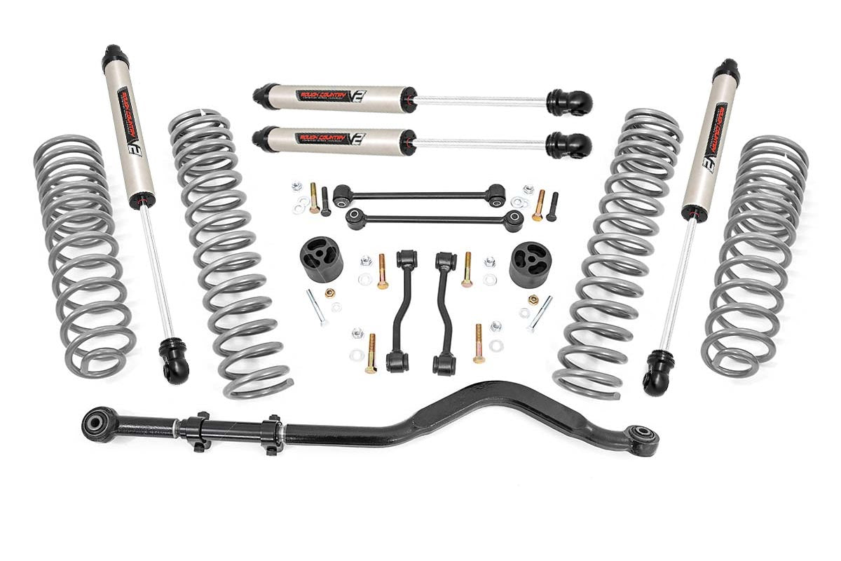 Rough Country 3.5 Inch Lift Kit Springs with V2 Shocks 20-22 Jeep Gladiator JT 4WD