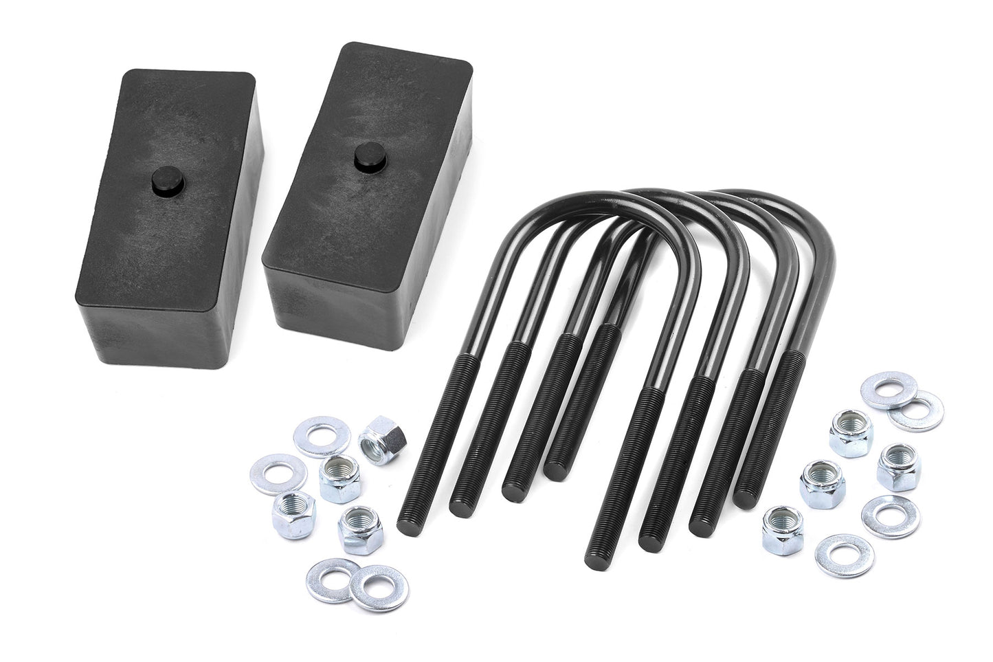 Rough Country 2 Inch Block and U-Bolt Kit 05-10 Ford Super Duty 2WD/4WD