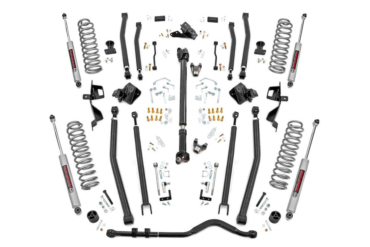 Rough Country 6 Inch Long Arm Suspension Lift Kit w/N3 Shocks 18-23 Wrangler JL 4 Door