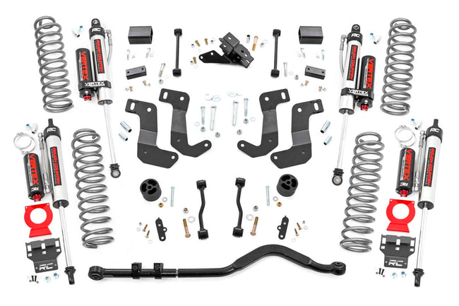 Rough Country 3.5 Inch Jeep Suspension Lift Kit Control Arm Drop & Vertex Shocks 18-20 Wrangler JL