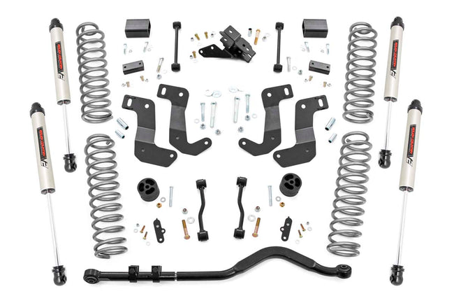 Rough Country 3.5 Inch Jeep Suspension Lift Kit Control Arm Drop & V2 Shocks 18-20 Wrangler JL