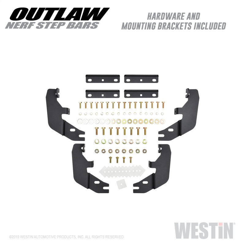 Westin 15-20 Ford F-150 SuperCab / 17-24 F-250/350 SuperCab Outlaw Nerf Step Bars - Textured Black