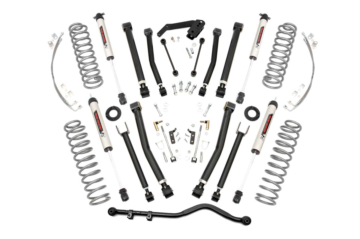 Rough Country 4 Inch Jeep X-Series Suspension Lift Kit w/V2 Shocks 07-18 Wrangler JK Unlimited
