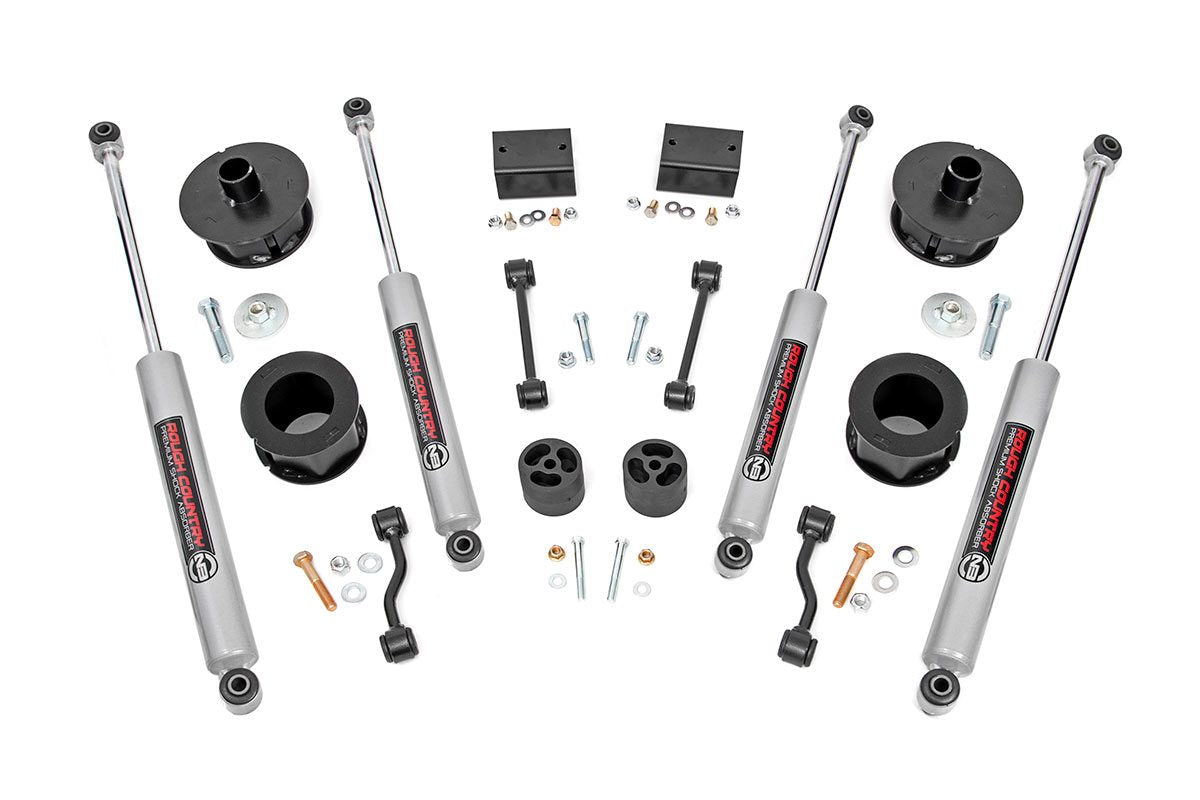 Rough Country 2.5 Inch Jeep Suspension Lift Kit 18-20 Wrangler JL 2/4 Door W/Premium N3 Shocks