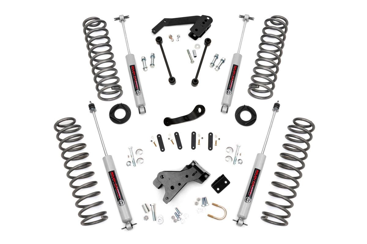 Rough Country 4 Inch Jeep Suspension Lift Kit Premium N3 Shocks 07-18 Wrangler JK 2 Door