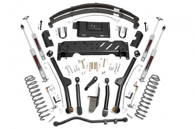 Rough Country 4.5 Inch Jeep Long Arm Suspension Lift System 84-01 XJ Cherokee-2.5L/4.0L/NP231