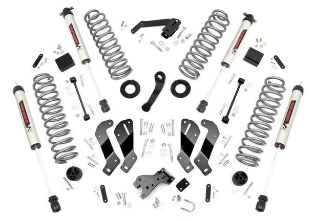 Rough Country 3.5 Inch Jeep Suspension Lift Kit w/V2 Shocks Control Arm Drop 07-18 Wrangler JK