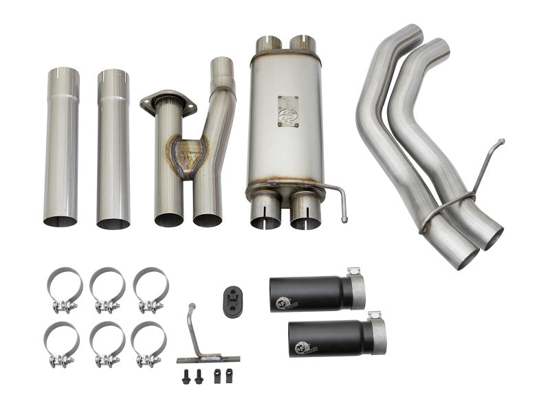 aFe POWER Rebel Series 3in 409 SS Cat Back Exhaust w/ Black Tips 17 Ford Raptor V6-3.5L