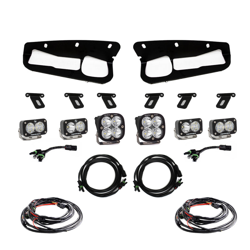 Baja Designs 2021+ Ford Bronco With Steel Bumper Fog Pocket Kit Sportsmen With Toggle Switch