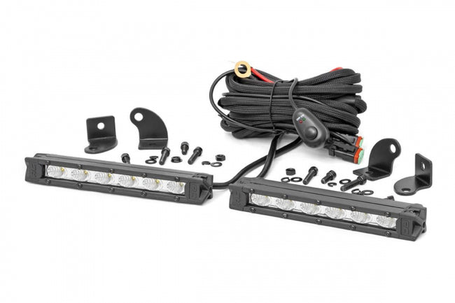 Rough Country 6 Inch Slimline CREE LED Light Bars Pair Chrome Series