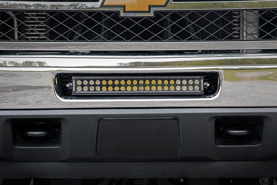 Rough Country Chevrolet 20 Inch LED Light Bar Hidden Bumper Mounts 11-14 Silverado 2500HD