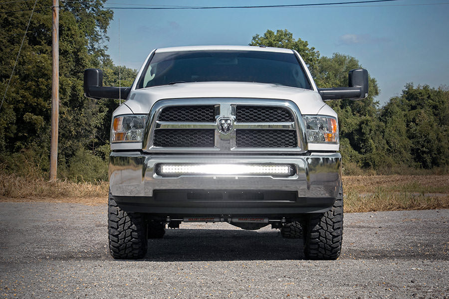 Rough Country Dodge 40-inch Curved LED Light Bar Hidden Bumper Kit w/Black Series LED For 10-18 Ram 2500/3500