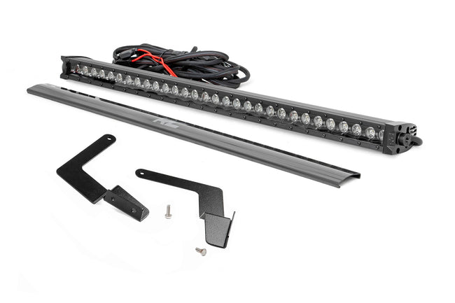 Rough Country Toyota 30 Inch Cree LED Bumper Kit Black Series w/ Cool White DRL (16-23 Tacoma)