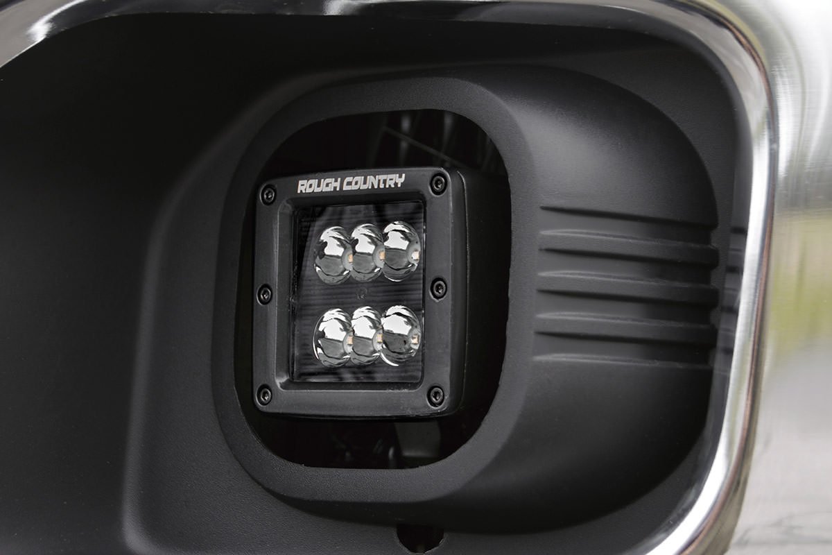 Rough Country Ford 2 Inch Cree LED Fog Light Kit Black Series 11-16 F-250/350