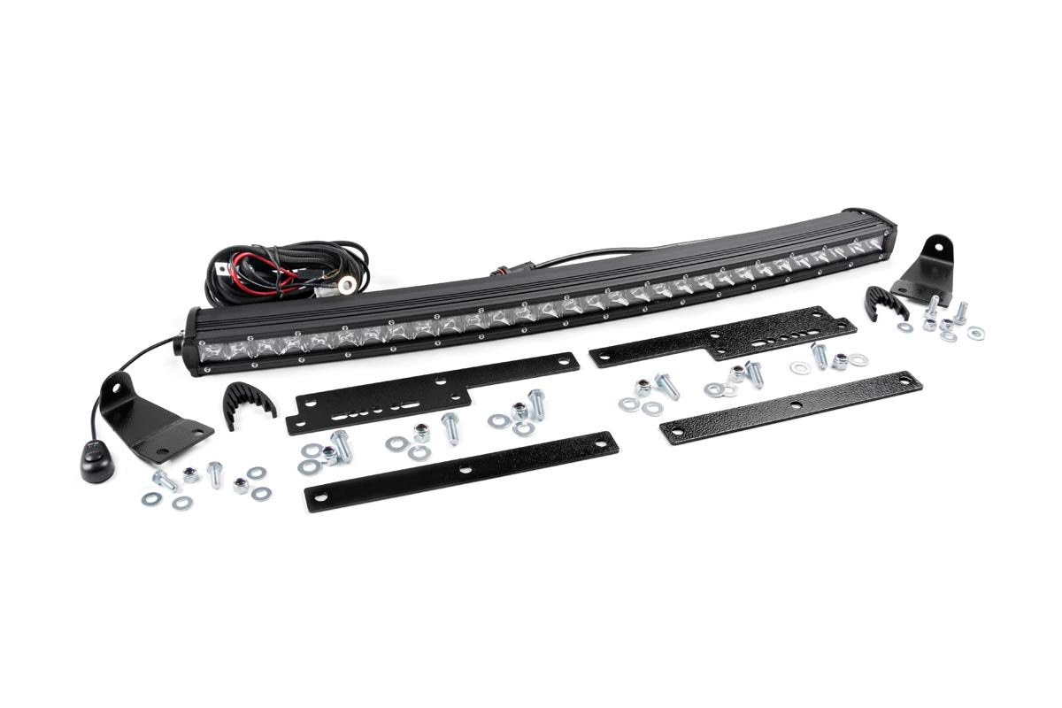 Rough Country 30 Inch Curved Cree LED Grille Kit Single Row 14-18 Silverado/Sierra 1500