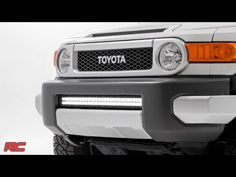 Rough Country Toyota 30 Inch LED Bumper Kit Chrome Series w/ Cool White DRL (07-14 FJ Cruiser)