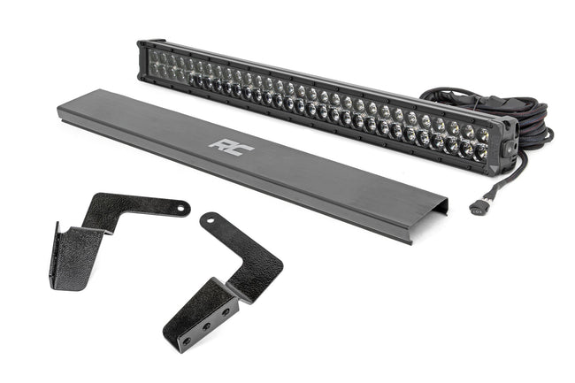 Rough Country Toyota 30 Inch LED Bumper Kit Black Series w/ Cool White DRL (07-14 FJ Cruiser)