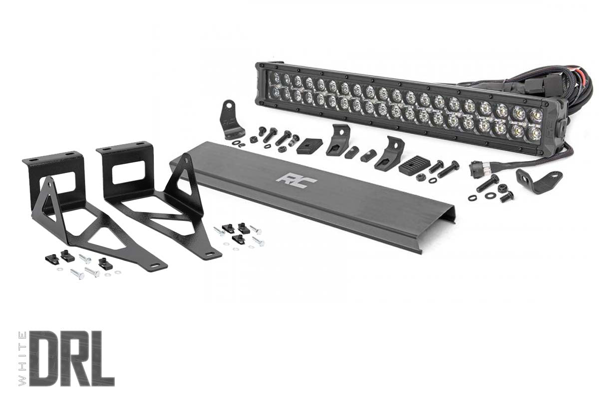 Rough Country Ford 20 Inch LED Bumper Kit Black Series w/White DRL 05-07 F-250/350