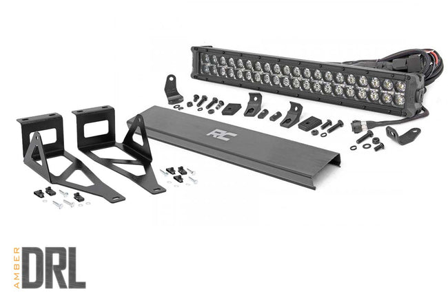 Rough Country Ford 20 Inch LED Bumper Kit Black Series w/Amber DRL 05-07 F-250/350