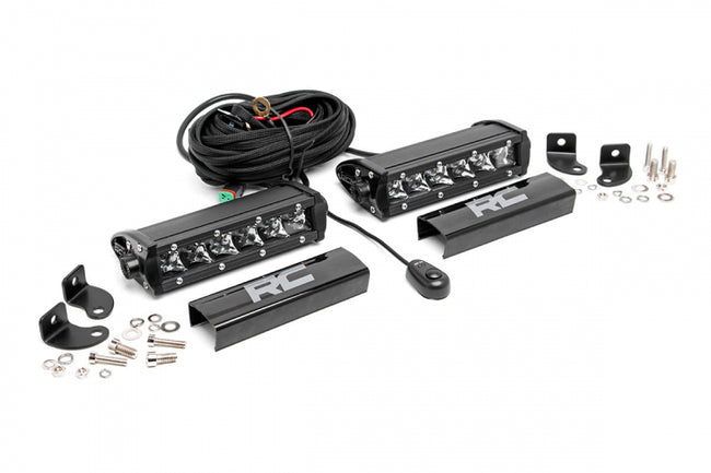 Rough Country 6 Inch CREE LED Light Bars Pair Chrome Series