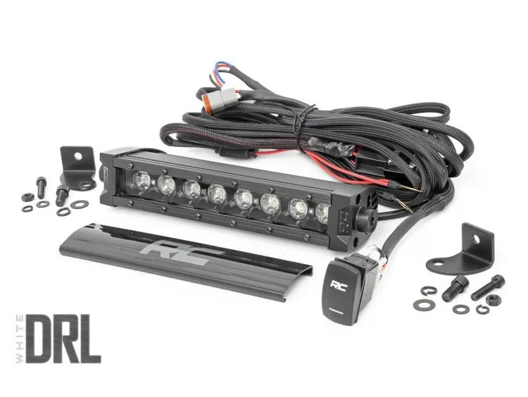 Rough Country 8 Inch CREE LED Light Bar Black Series w/Cool White DRL