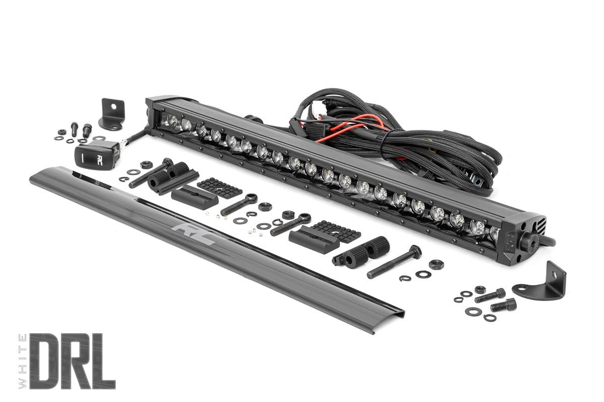 Rough Country 20 Inch CREE LED Light Bar Single Row Black Series w/Cool White DRL
