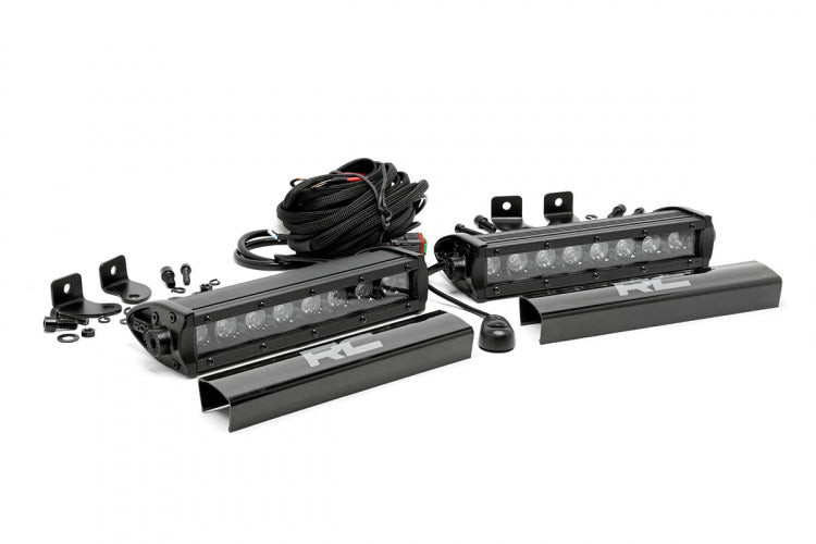 Rough Country 8 Inch CREE LED Light Bars Pair Black Series