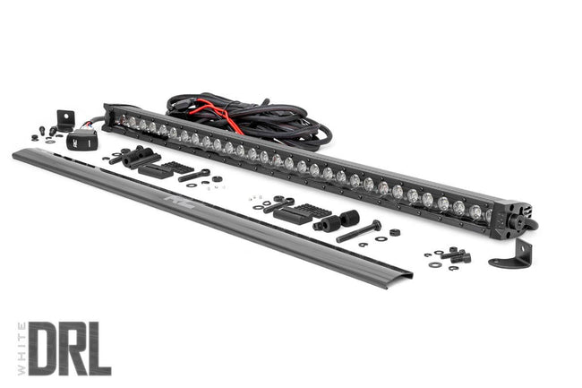 Rough Country 30 Inch CREE LED Light Bar Single Row Black Series w/Cool White DRL