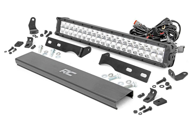 Rough Country Jeep 20 Inch LED Bumper Kit Chrome Series w/Cool White DRL 11-20 WK2 Grand Cherokee