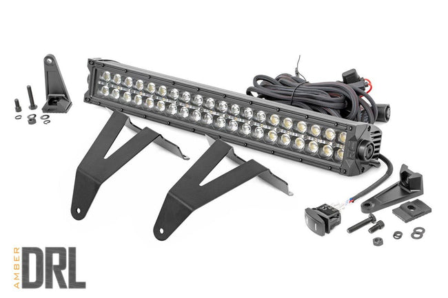 Rough Country Dodge 20 Inch LED Bumper Kit Black Series w/Amber White DRL 19-23 RAM 1500