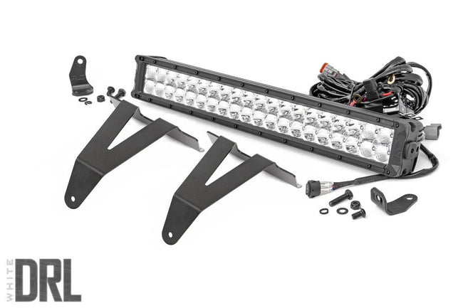 Rough Country Dodge 20 Inch LED Bumper Kit Chrome Series w/Cool White DRL 19-23 RAM 1500