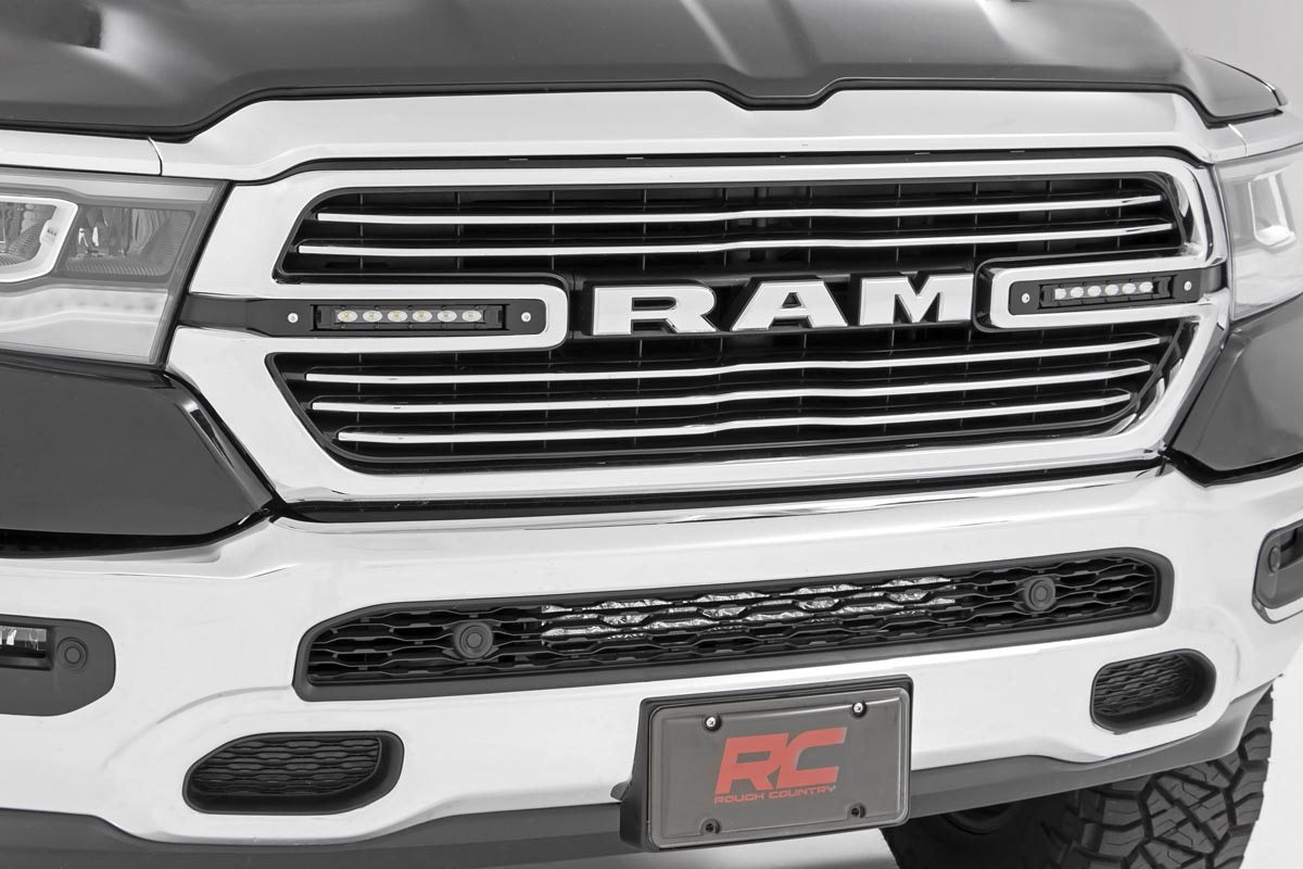 Rough Country Dodge Dual 6 Inch LED Grille Kit Black Series 19-20 RAM 1500