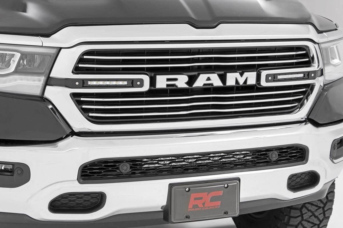 Rough Country Dodge Dual 6 Inch LED Grille Kit Chrome Series 19-20 RAM 1500
