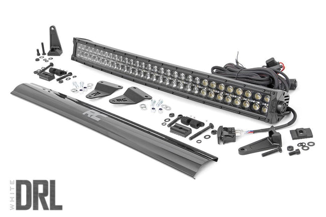 Rough Country Toyota 30 Inch LED Grille Kit Black Series w/Cool White DRL 14-20 4Runner