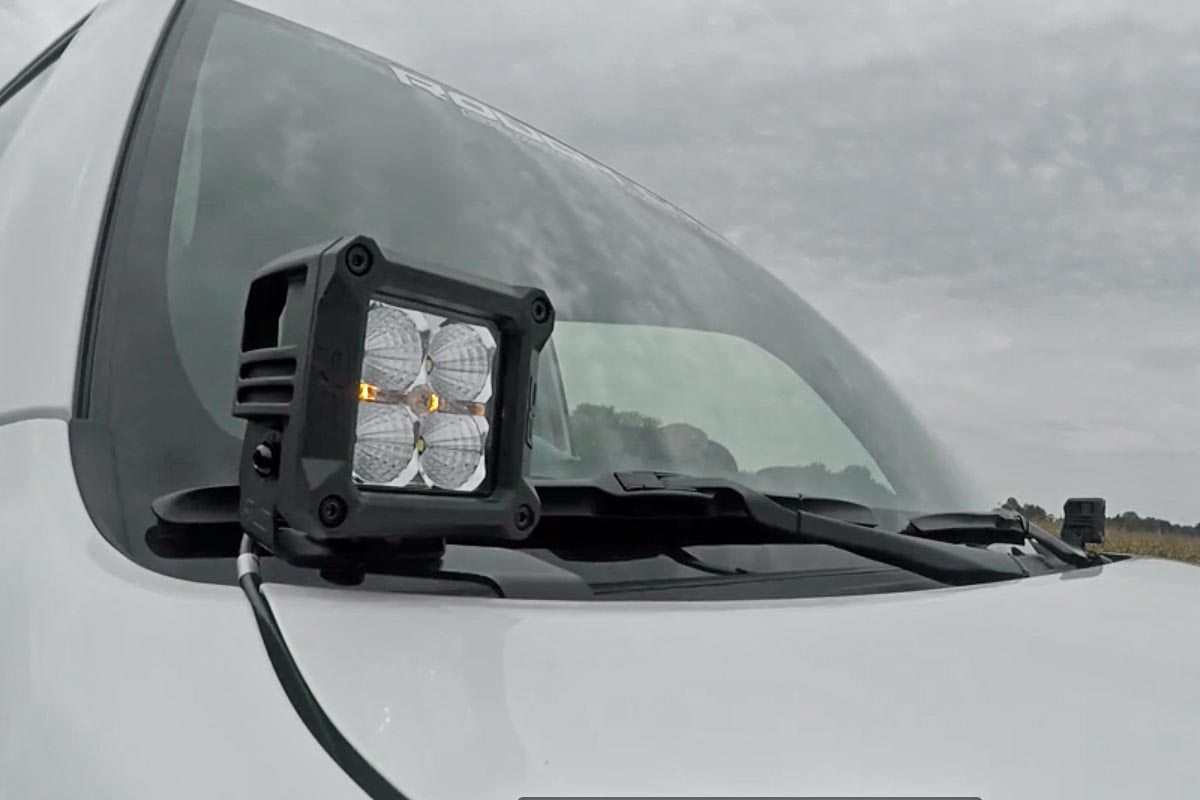 Rough Country Toyota 4Runner 3 Inch Wide Angle LED Lower Windshield Ditch Kit 3 Inch Osram Wide Angle LED For 10-23 4Runner