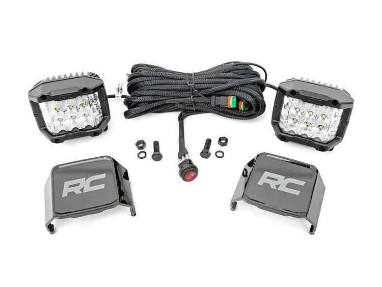 Rough Country 3 Inch Wide Angle OSRAM LED Lights Pair