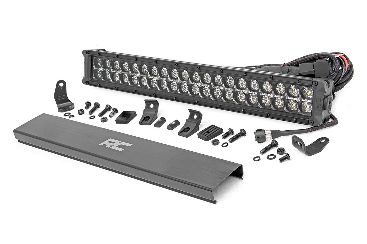 Rough Country 20 Inch CREE LED Light Bar Dual Row Black Series w/Cool White DRL