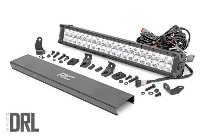 Rough Country 20-Inch Cree LED Light Bar - Dual Row Chrome Series w/ Cool White DRL