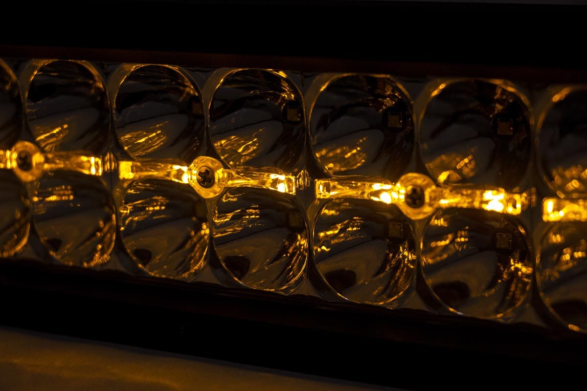 Rough Country 20-inch Cree LED Light Bar Dual Row Chrome Series w/ Amber DRL