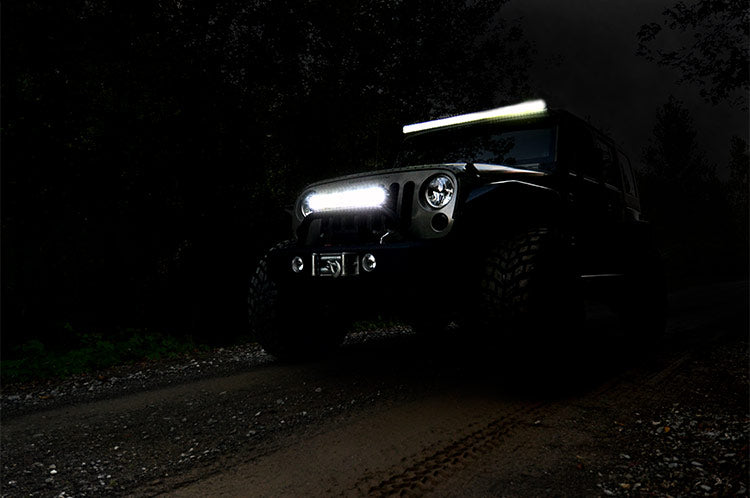 Rough Country 20-Inch Cree LED Light Bar - Dual Row Chrome Series w/ Cool White DRL