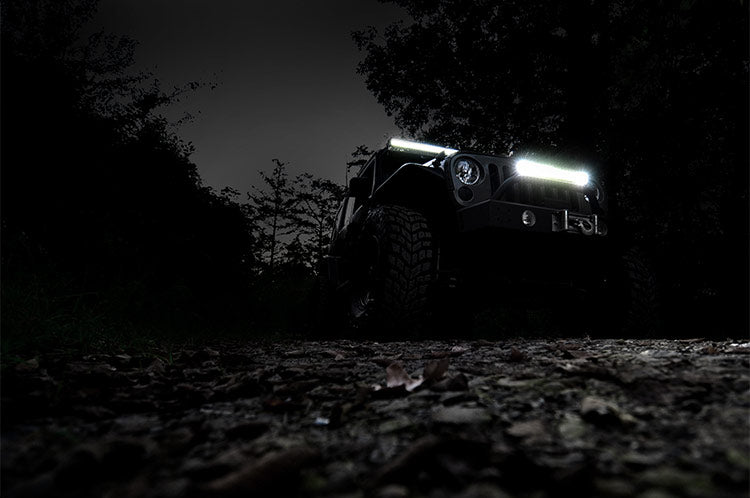 Rough Country 20-Inch Cree LED Light Bar - Dual Row Chrome Series w/ Cool White DRL