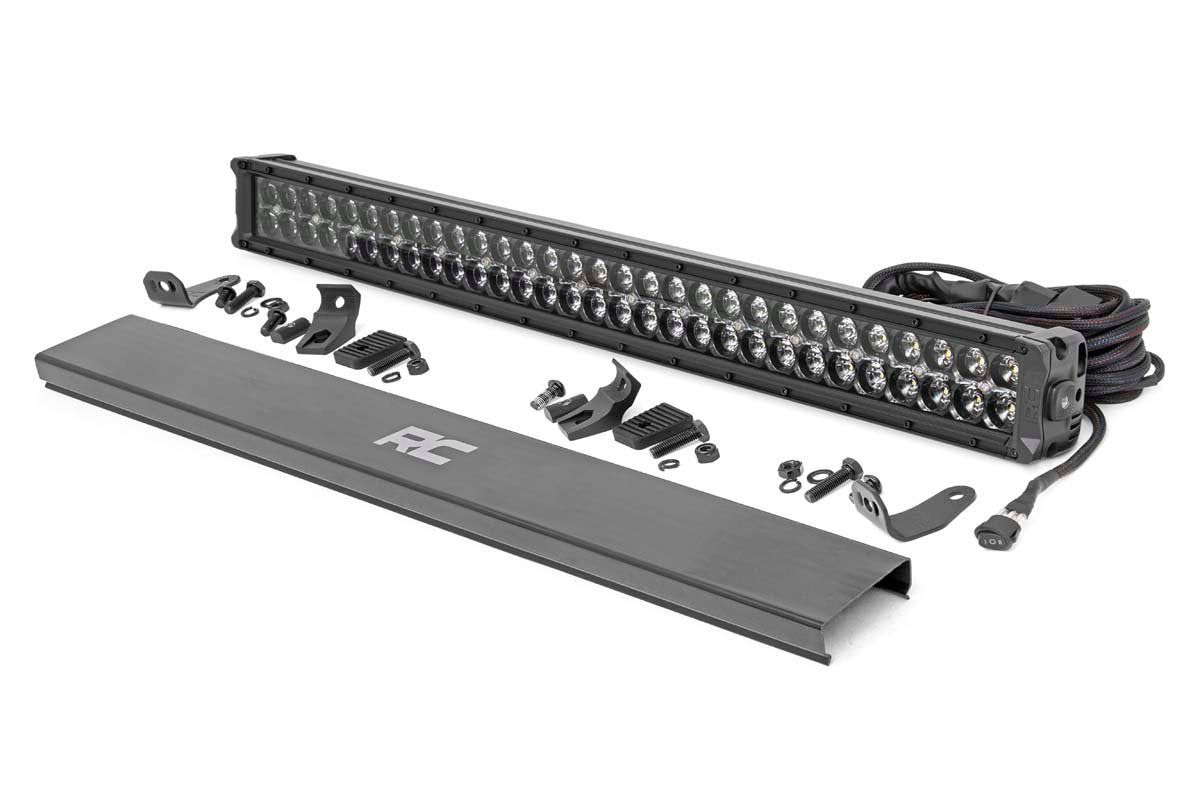 Rough Country 30 Inch CREE LED Light Bar Dual Row Black Series w/Cool White DRL