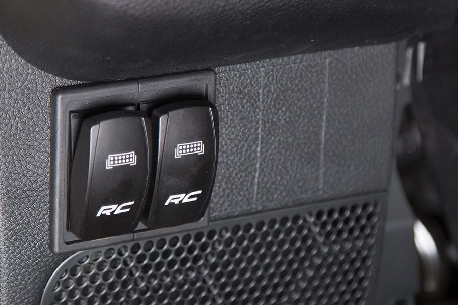 Rough Country Rocker Switch Housing Kit 2 Switches Black Plastic