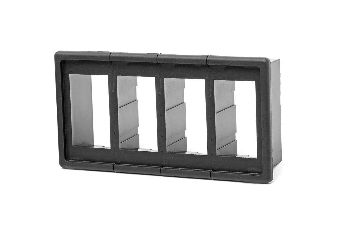 Rough Country Rocker Switch Housing Kit 4 Switches Black Plastic