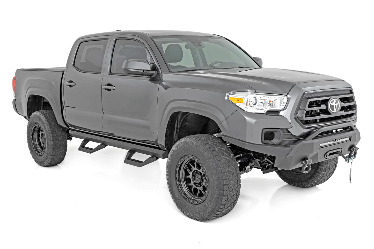 Rough Country SRX2 Adjustable Aluminum Step Double Cab 05-22 Toyota Tacoma 2WD/4WD