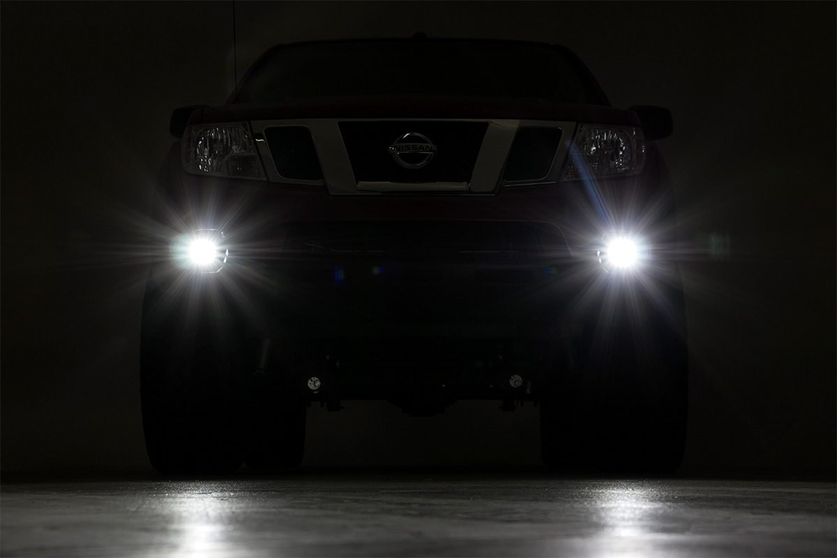 Rough Country Nissan LED Fog Light Kit Black Series 05-20 Frontier