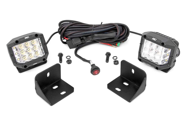Rough Country Can-Am Defender Rear Facing 3 Inch Chrome Series LED Kit 16-20 Defender