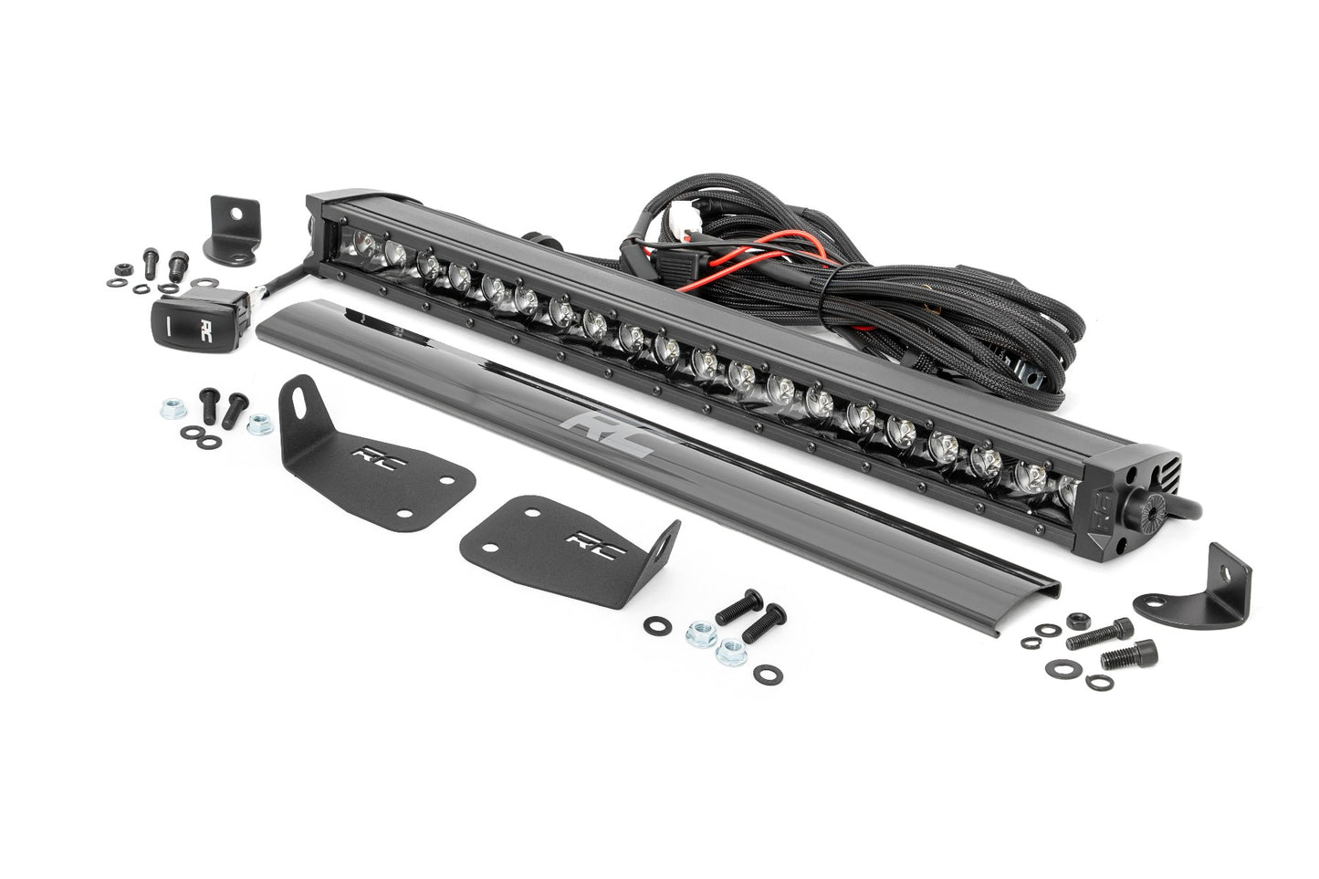 Rough Country Ford 20.0 Inch LED Bumper Kit w/ Black Series White DRL LED 2021 Ford Bronco Sport