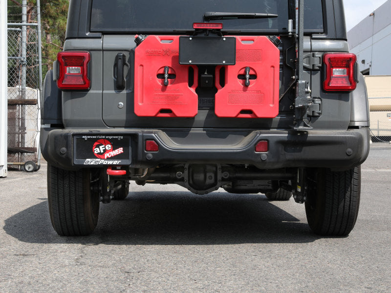 aFe MACH Force-Xp Axle-Back Exhaust System w/NoTip 18-20 Jeep Wrangler L4-2.0T / V6-3.6L